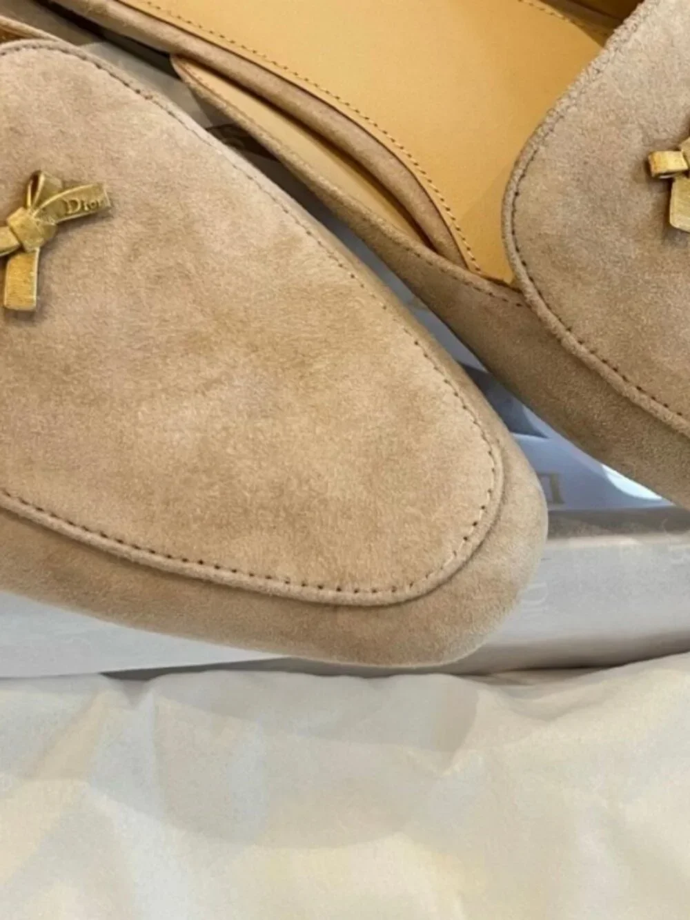 Dior Suede Mules Nude EU 38 - Picture 4 of 4